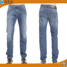 Benutzerdefinierte Männer Straight Fit Washed Basic Denim Jeans